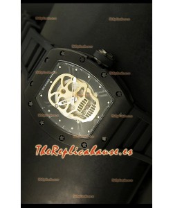 Richard Mille RM052 Skull Tourbillon Reloj Réplica Suiza Caja con recubrimiento PVD