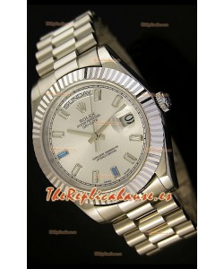 Rolex Day Date II, Reloj Réplica Suiza 41MM - Dial de Acero - réplica en escala 1:1