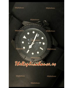 Rolex Submariner Edición STEALTH Reloj Réplica Suiza, correa negra