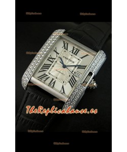 Cartier Tank Swiss Réplica Suiza – 1:1 Réplica Espejo - Carcasa de acero