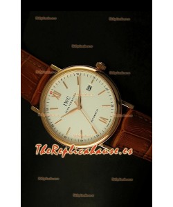 IWC Portofino Reloj Réplica Japonés Automático Grado Superior, en Oro Rosado
