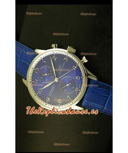 IWC Portuguese Reloj Réplica Suiza cronógrafo en Acero, edición réplica, escala 1:1