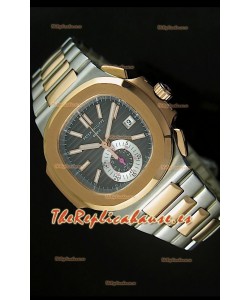 Patek Philippe Nautilus 5980 Reloj Suizo cronógrafo en Dos Tonos - réplica en escala 1:1