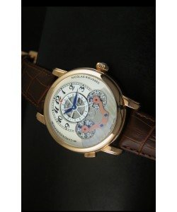 Mont Blanc Nicolas Riessec Caja en Oro Rosado Dial Blanco