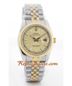 Rolex Réplica Datejust Reloj - Dos Tonos