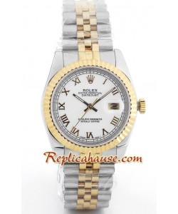 Rolex Réplica Datejust Reloj - Dos Tonos