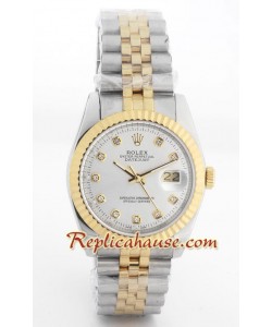 Rolex Réplica Datejust Reloj - Dos Tonos
