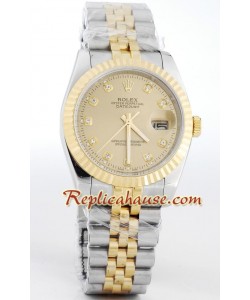 Rolex Réplica Datejust Reloj - Dos Tonos
