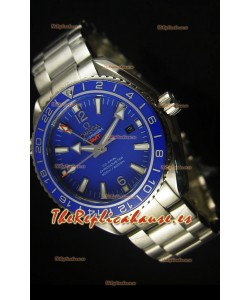 Omega Planet Ocean GMT Blue Swiss Replica Watch - Edición Espejo 1:1