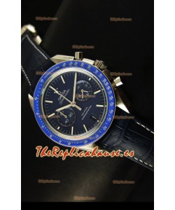 Omega Speedmaster Moon Reloj Réplica Japonés Co-Axial Dial en Azul Oscuro