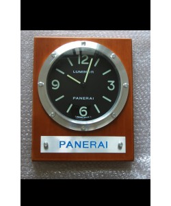 Panerai PAM255 Reloj Teak Wood Reloj de Pared Dial Blanco - Réplica a escala 1:1