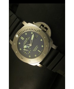 Panerai Luminor PAM371 Submersible GMT Titanium - Reloj Titanio Réplica a Escala 1:1