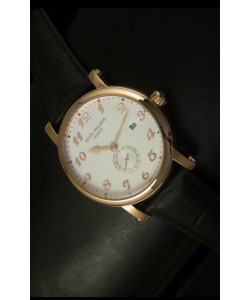 Patek Philippe Calatrava Reloj con Movimiento Japonés en Oro Rosado