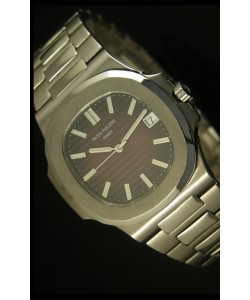Patek Philippe Nautilus 5711 Reloj Suizo Jumbo color Rojo Vino - Ultima Edición Réplica Escala 1:1