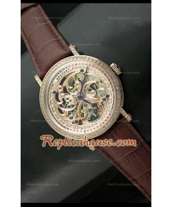 Breguet Skeleton Reloj Japonés en Diamantes