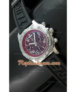 Breitleng Chronomat B01 Reloj Suizo con Esfera Vino - Reproducción Escala 1:1