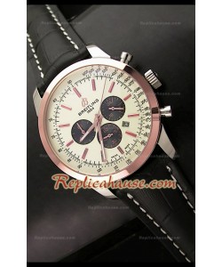 Breitleng Transocean Reloj Japonés de Cuarzo en Oro Rosa