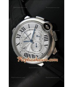 Ballon De Cartier Reproducción Reloj Suizo - Automático de 42MM con Esfera Blanca
