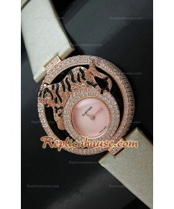 Le Cirque Animalier de Cartier Reproducción Reloj Suizo con Cristales Swarovski Genuinos 