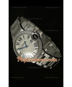 Ballon De Cartier Reproducción Reloj Suizo - Reloj Mediano de Acero - 38MM