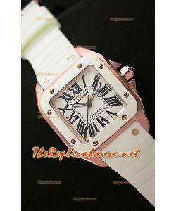 Cartier Santos 100 Réplica Reloj Suizo para Señoras -33MM- Réplica a Escala 1:1 