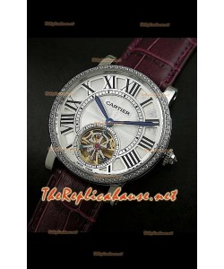 Cartier Calibre turbillón japonés malla púrpura