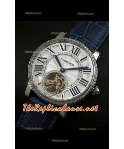 Cartier Calibre turbillón japonés malla azul