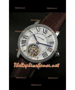 Cartier Calibre turbillón japonés malla marrón