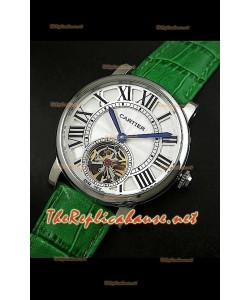 Cartier Calibre turbillón japonés malla verde