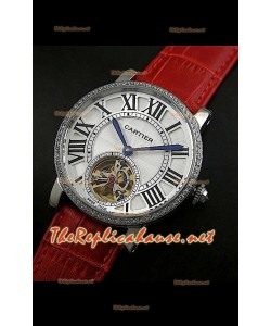 Cartier Calibre turbillón japonés malla roja