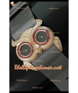 Chopard Animal World Reloj Señoras Búho en Oro Rosa Esfera Gris