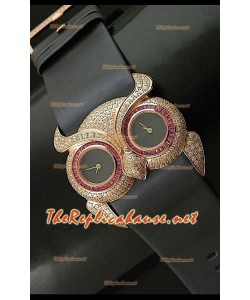 Chopard Animal World Reloj Señoras Búho en Oro Rosa Esfera de color Negro