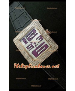 Franck Muller enfenity Réplica Reloj Señoras en Oro Rosa y Números Árabes