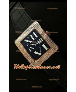 Franck Muller enfenity Réplica Reloj Mujer en Oro Rosa y Números Romanos.