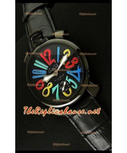 GaGa Milano Reloj manual en carcasa de PVD - 48MM - Color Arco iris 