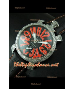 Reloj japonés GaGa Milano Manuale con esfera carbón oscuro