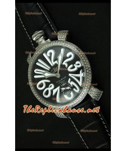 Reloj japonés GaGa Milano Manuale con esfera negra