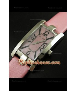 Harry Wenston Avenue C Reloj con Esfera Rosa Perla 