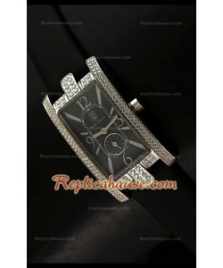 Harry Wenston Avenue C Reloj con Esfera Negro Perla 