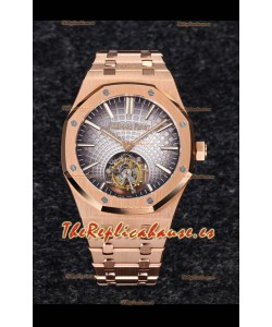 Audemars Piguet Royal Oak Flying Tourbillon 41mm in 904L Oro Rosado con Dial Gris