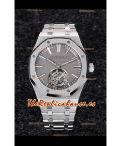 Audemars Piguet Royal Oak Tourbillon 41mm Dial Azul en Caja 904L - Dial Gris ahumado con chorro de Arena