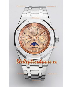 Audemars Piguet Royal Oak Calendario Perpetuo Réplica Suiza Acero 904L - Dial Champange