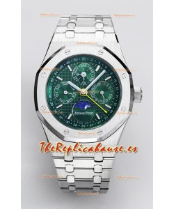 Audemars Piguet Royal Oak Calendario Perpetuo Réplica Suiza Acero 904L - Dial Verde