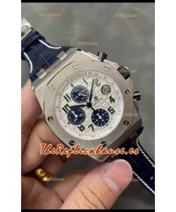 Audemars Piguet Royal Oak Offshore Cronógrafo Dial Blanco Acero 904L Espejo 1:1 Movimiento 3126