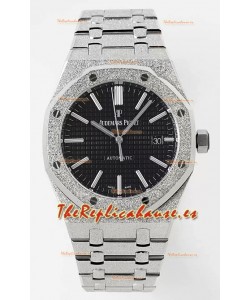 Audemars Piguet Royal Oak 15410BC 41MM Dial Negro Acero 904L Movimiento CALIBRE 3120 Réplica a Espejo 1:1