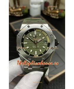 Audemars Piguet Royal Oak 1:1 Reloj Réplica Suizo Definitivo con Dial Verde y Movimiento Cal.4308