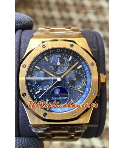 Audemars Piguet Royal Oak Calendario Perpetuo Réplica Suizo Acero 904L Caja en Oro Amarillo