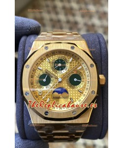 Audemars Piguet Royal Oak Calendario Perpetuo Réplica Suizo Acero 904L Caja en Oro Amarillo