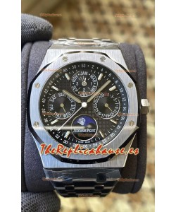 Audemars Piguet Royal Oak Calendario Perpetuo Réplica Suizo Acero 904L Dial Negro