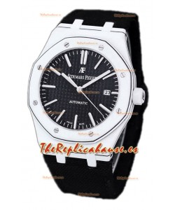 Audemars Piguet Royal Oak Ref.15400 Reloj con Caja de Carbono Forjado Dial Negro en Réplica Espejo 1:1